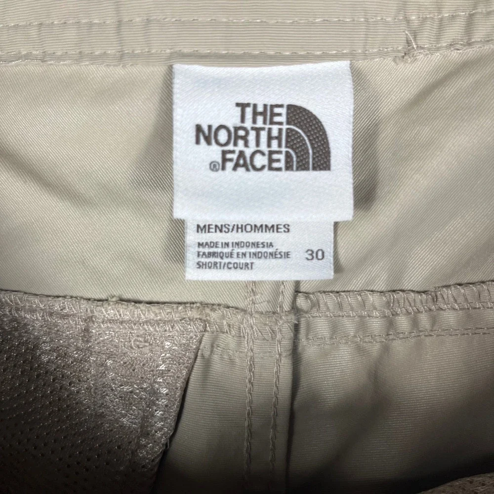 The North Face Hiking Pants Mens 30 Short Tan Nylon Technical Ankle Zip Straight